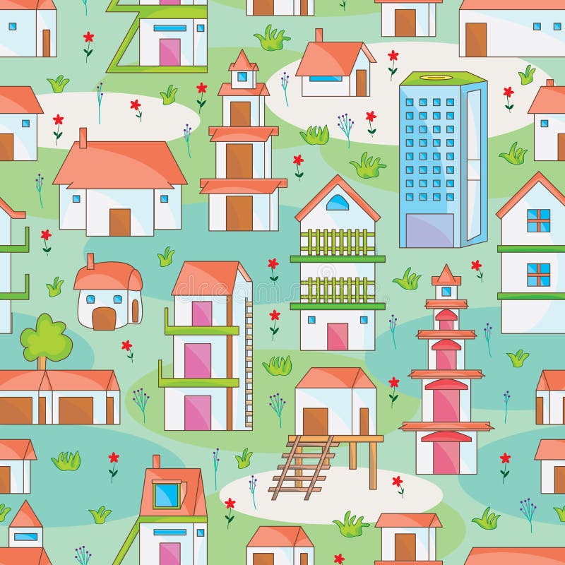 Velen de Bouw Naadloos Patroon vector illustratie Velen de Bouw Naadloos Patroon vector illustratie