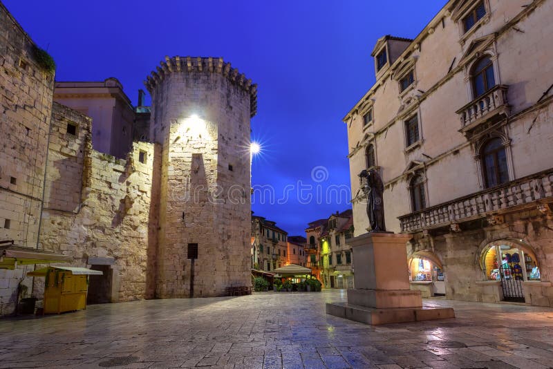 Cidade Velha De Split, Croácia Foto de Stock - Imagem de cidade