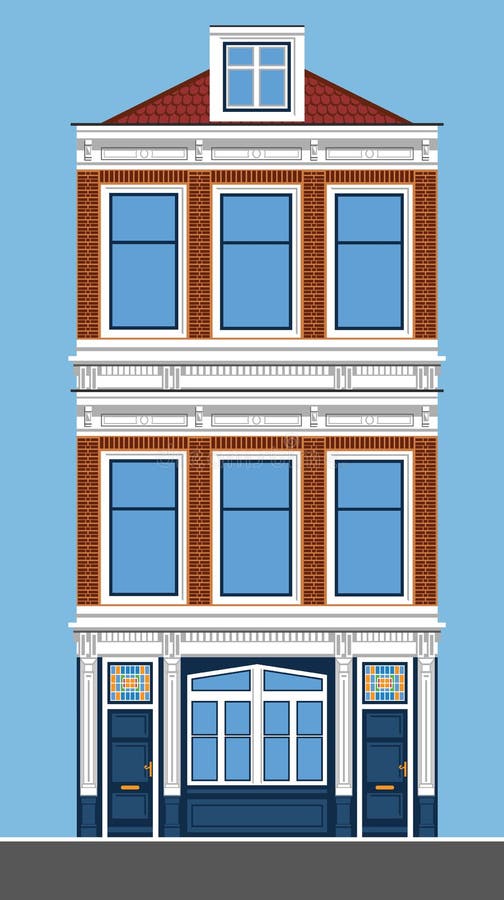 Velho-olhando o condomínio alto ilustração do vetor