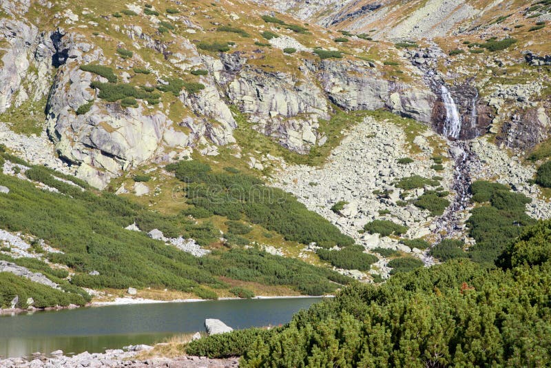 Velický vodopád v národním parku Vysoké Tatry, Slovensko