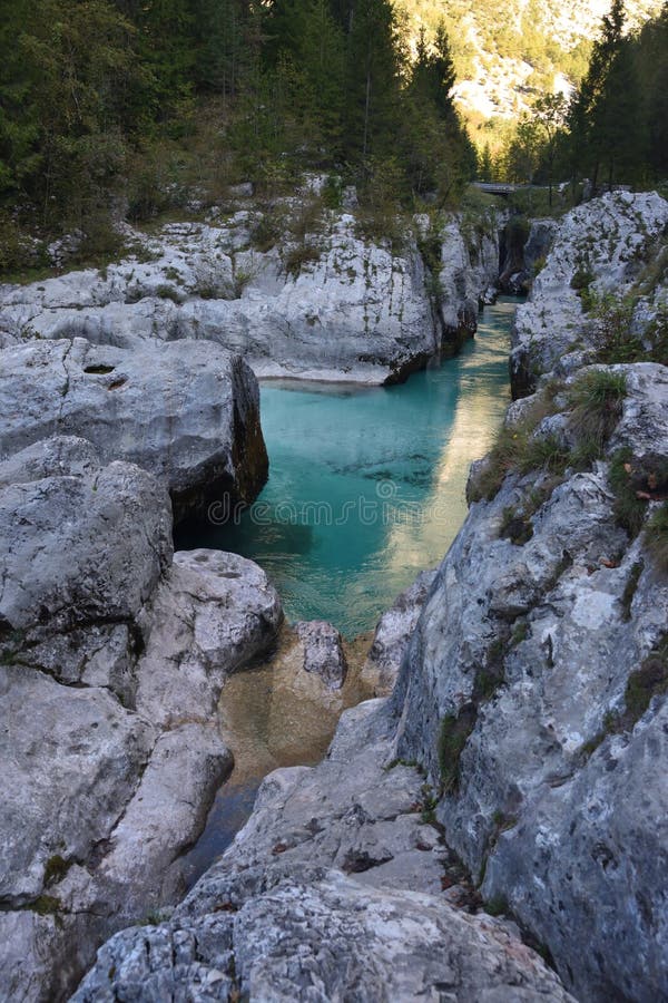 Velika Korita or Great canyon of Soca river royalty free stock photography Velika Korita or Great canyon of Soca river royalty free stock photography
