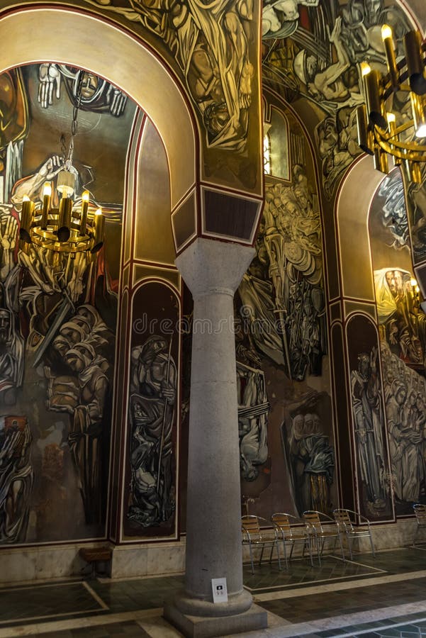 Inside Interior view of Patriarch Eastern Orthodox Church inside Tsarevets fortress. The Patriarchal Cathedral of the Holy