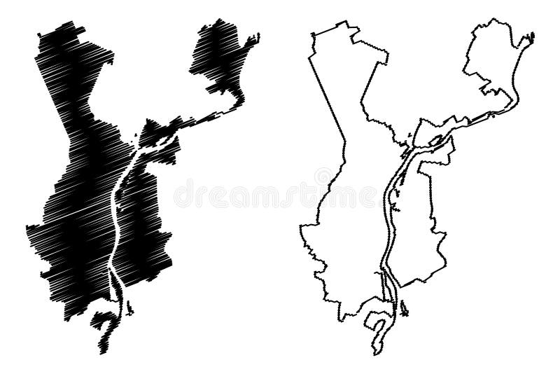 Veliky Novgorod City Russian Federation, Russia map vector illustration, scribble sketch City of Novgorod the Great map,. Veliky Novgorod City Russian Federation, Russia map vector illustration, scribble sketch City of Novgorod the Great map,