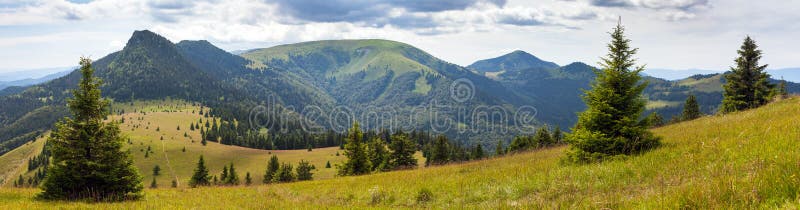 Velka fatra mountain panoramic Carpathian mountains