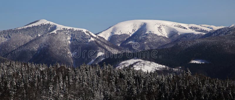 Velka Fatra national park in winter, Slovakia