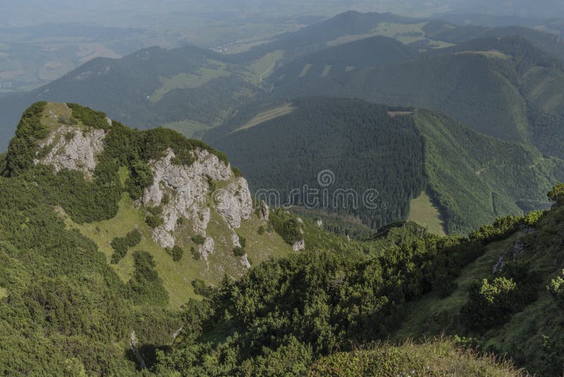 Velky Choc hill in north Slovakia in summer