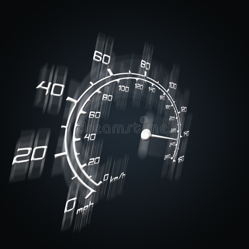 Illustration of blured spedometer in perspective. Illustration of blured spedometer in perspective