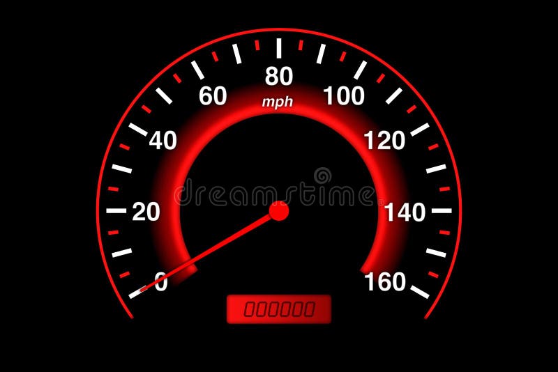 Speedometer illustration isolated over a black background. Speedometer illustration isolated over a black background.