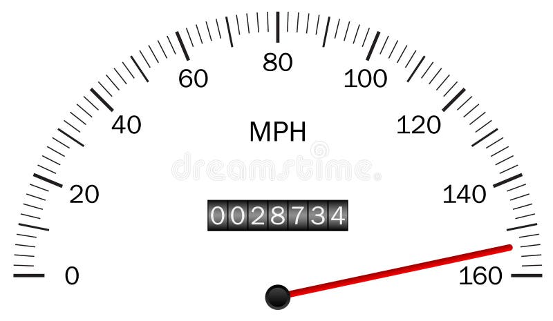 Vector illustration of a speedometer. Vector illustration of a speedometer
