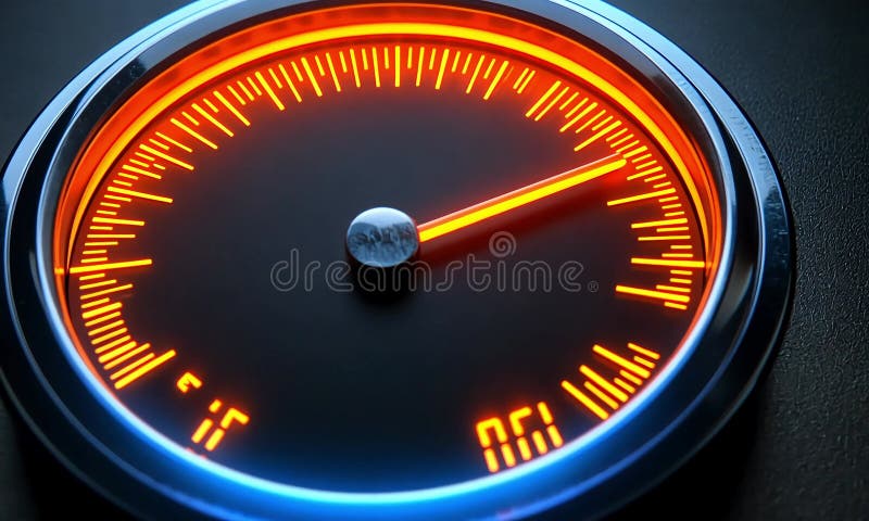 Velocímetro digital de alta velocidad stock de ilustración