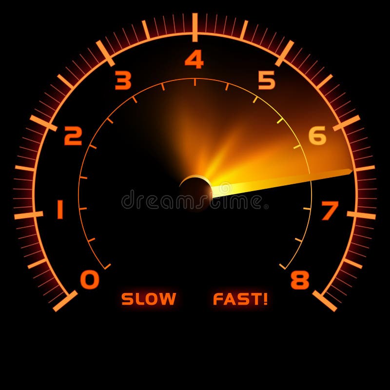 Car Speedometer - Colored Illustration, Vector. Car Speedometer - Colored Illustration, Vector