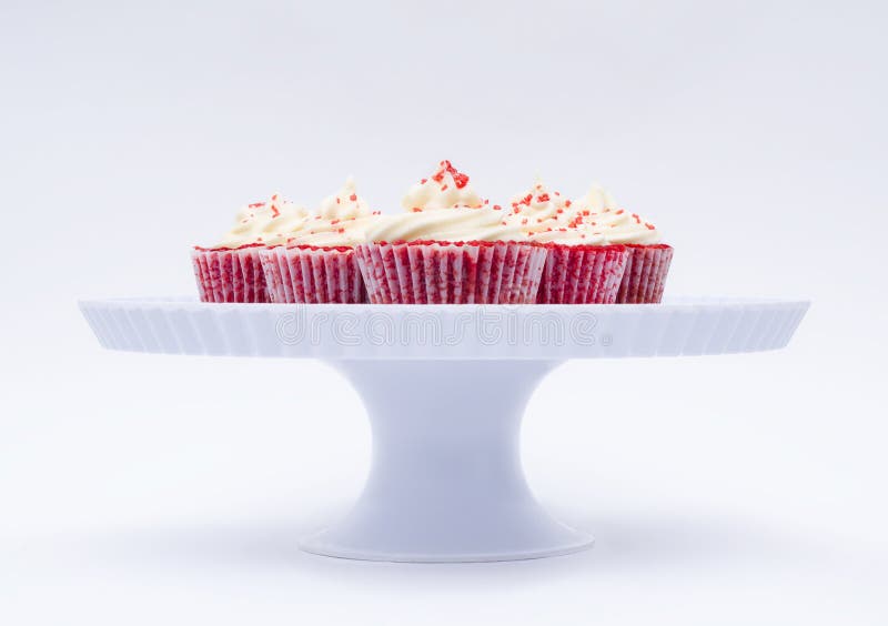 Delicious red velvets in a white background. Delicious red velvets in a white background