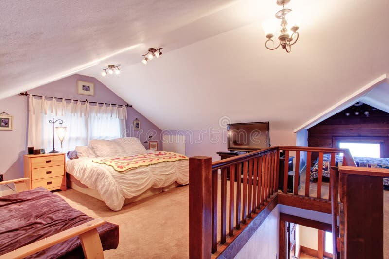 Velux bedroom interior royalty free stock photos