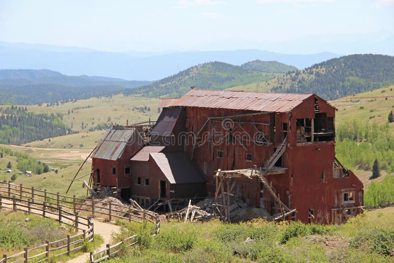 Vencedor, CO - ciudad de minas - rastro del valle del Vindicator fotografía de archivo libre de regalías