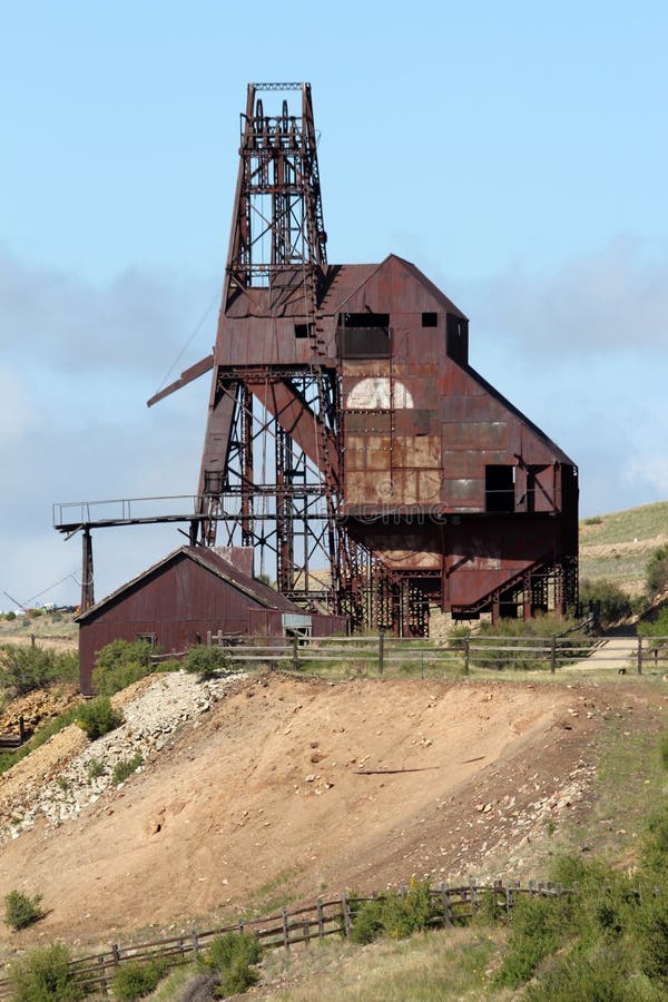 Vencedor, CO - ciudad de minas - rastro del valle del Vindicator fotografía de archivo libre de regalías