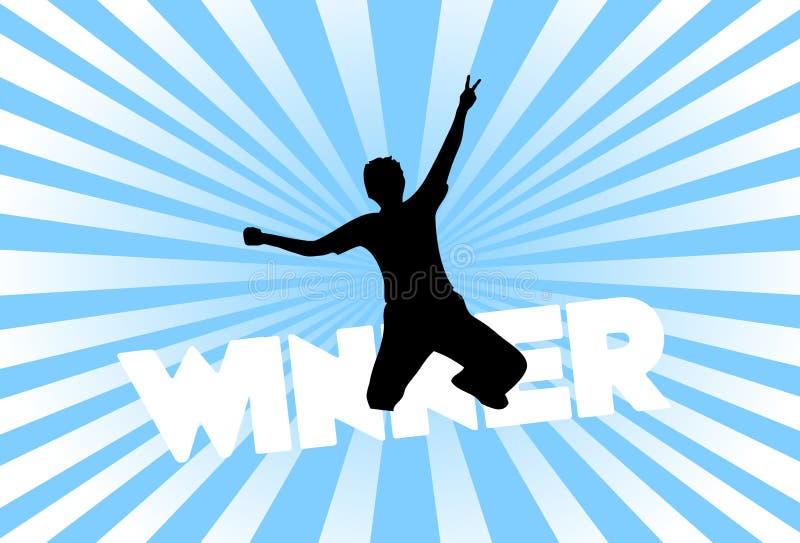 Vencedor do homem do jogo da lotaria ilustração royalty free Vencedor do homem do jogo da lotaria ilustração royalty free
