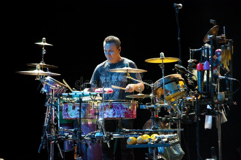 Venda De Carlos Santana Karl Perazzo Foto de archivo editorial