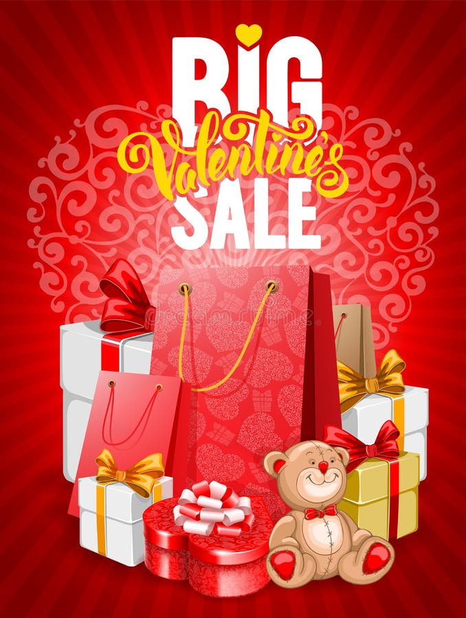 Venda grande dos Valentim ilustração royalty free Venda grande dos Valentim ilustração royalty free