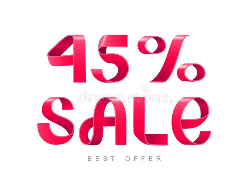 Venda 45 por cento fora ilustração royalty free