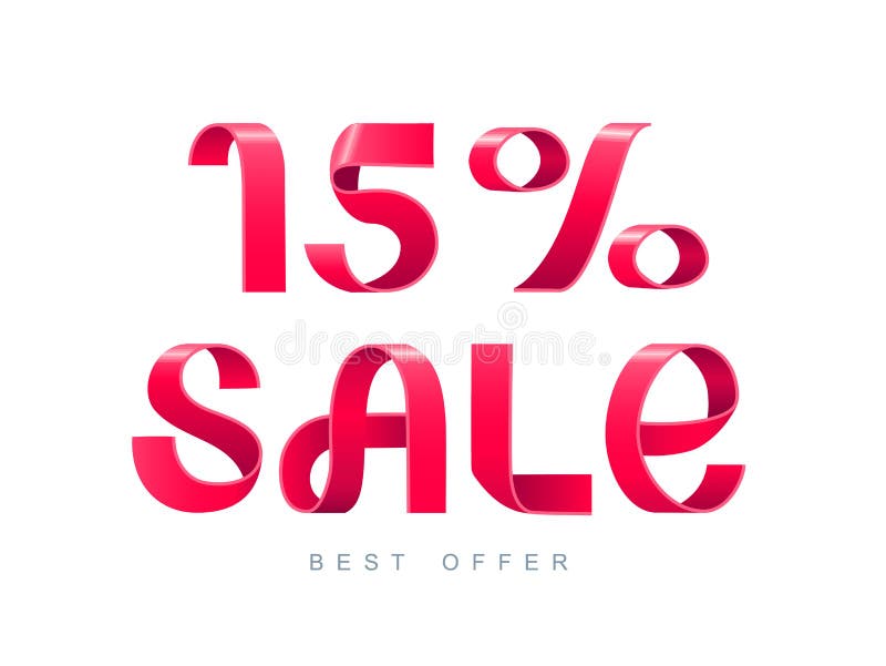 Venda 15 por cento fora ilustração do vetor