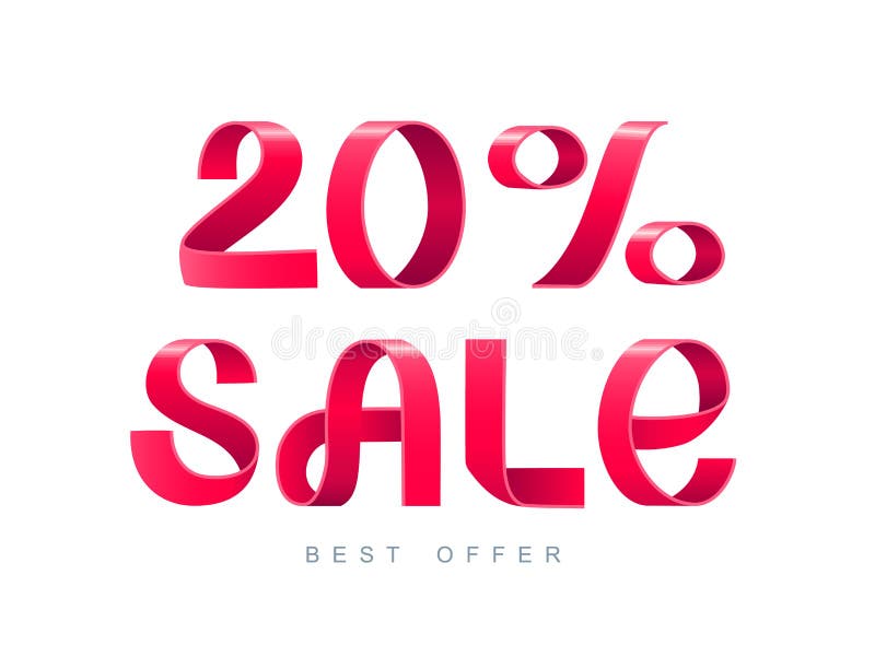 Venda 20 por cento fora ilustração do vetor