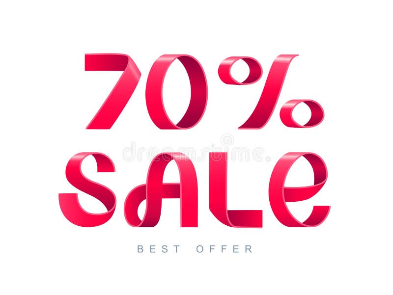 Venda 70 por cento fora ilustração stock