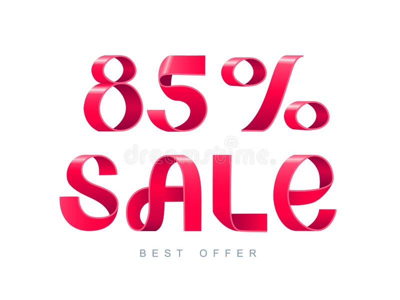 Venda 85 por cento fora ilustração royalty free