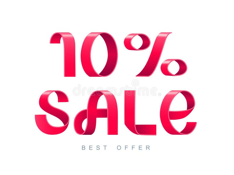 Venda 10 por cento fora ilustração royalty free