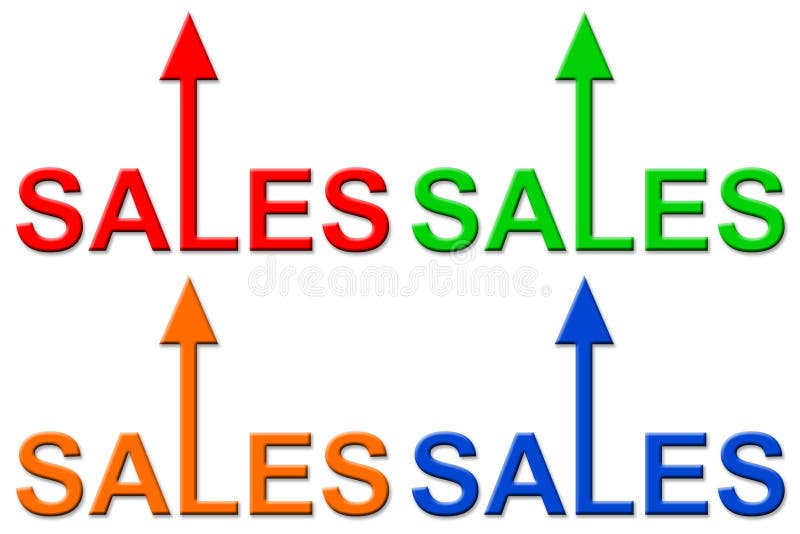 Vendas em ascensão ilustração do vetor