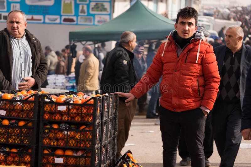 Vendedor de Laranjas no Iraque fotos de stock royalty free
