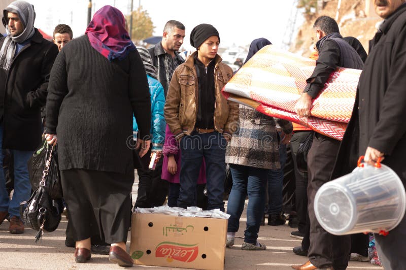 Vendedor de crianças no Iraque fotos de stock royalty free