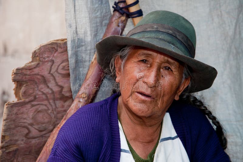 A old Saleswoman In Peru, South America. A old Saleswoman In Peru, South America