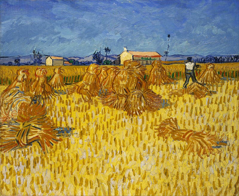 Vincent Van Gog, Corn Harvest in Provence, 1888, oil on canvas, Israel Museum, Jerusalem, Israel. Vincent Van Gog, Corn Harvest in Provence, 1888, oil on canvas, Israel Museum, Jerusalem, Israel