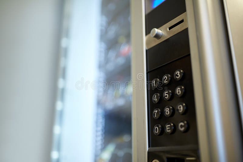 Sell, technology and consumption concept - vending machine operation panel keyboard. Keyboard sell stock images, royalty-free photos and pictures