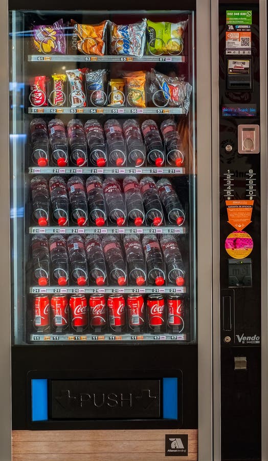 Soft drink vending machine editorial photo. Image of machine - 25129031