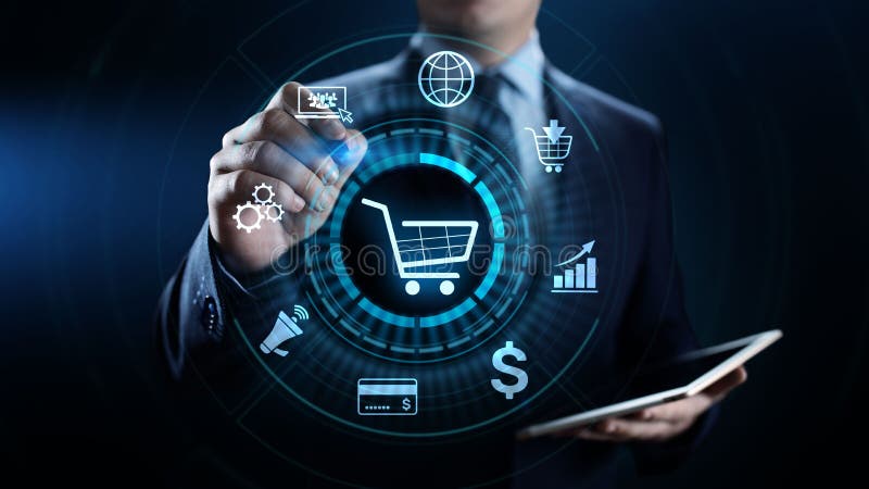 Vendita di Digital di commercio elettronico e concetto di compera online di tecnologia di affari di vendite Vendita di Digital di commercio elettronico e concetto di compera online di tecnologia di affari di vendite