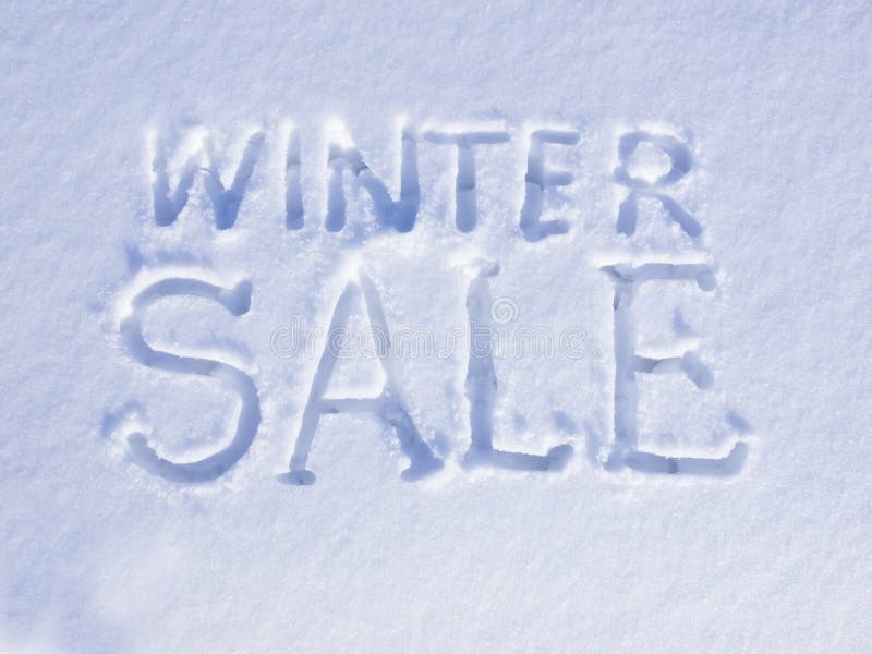 Vendita di inverno della neve fotografie stock libere da diritti Vendita di inverno della neve fotografie stock libere da diritti