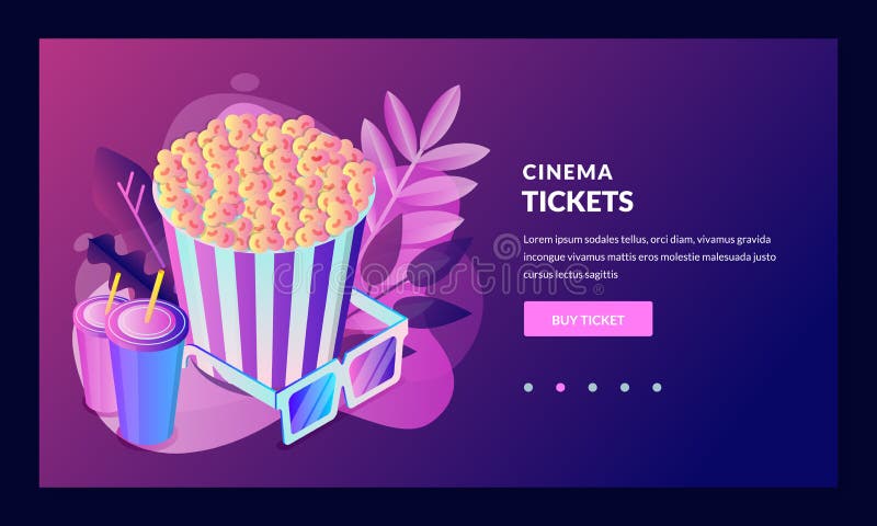Vendita online dei biglietti di film, insegna, modello del manifesto Elementi isometrici di progettazione di vettore 3d Illustraz royalty illustrazione gratis Vendita online dei biglietti di film, insegna, modello del manifesto Elementi isometrici di progettazione di vettore 3d Illustraz royalty illustrazione gratis