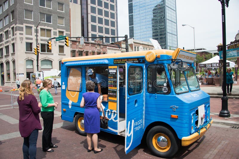 An Ice Cream vendor sells his wares from a food truck in Indianapolis in May 2014. An Ice Cream vendor sells his wares from a food truck in Indianapolis in May 2014