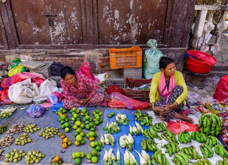 Vendors on Street in Kathmandu, Nepal Editorial Stock Photo - Image of