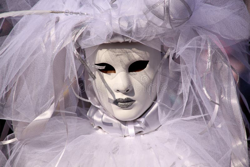 Venetian Mask, Original White Mask To Paint, Venice Mask Stock Image -  Image of costume, close: 240207355