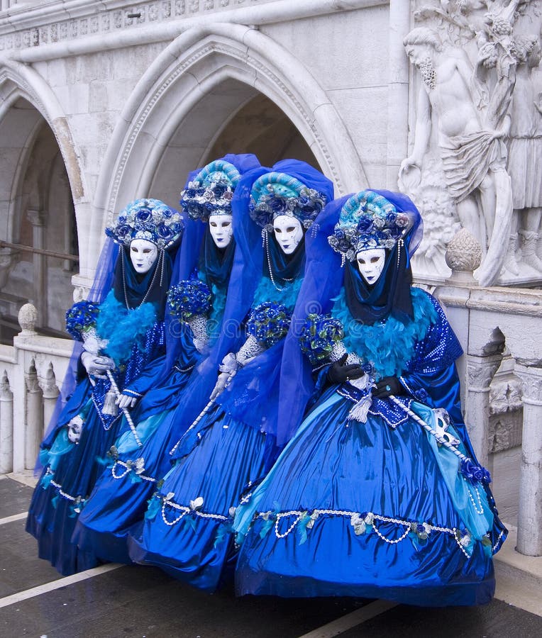 Four beautiful masks dressed for the carnival in Venice. Four beautiful masks dressed for the carnival in Venice.