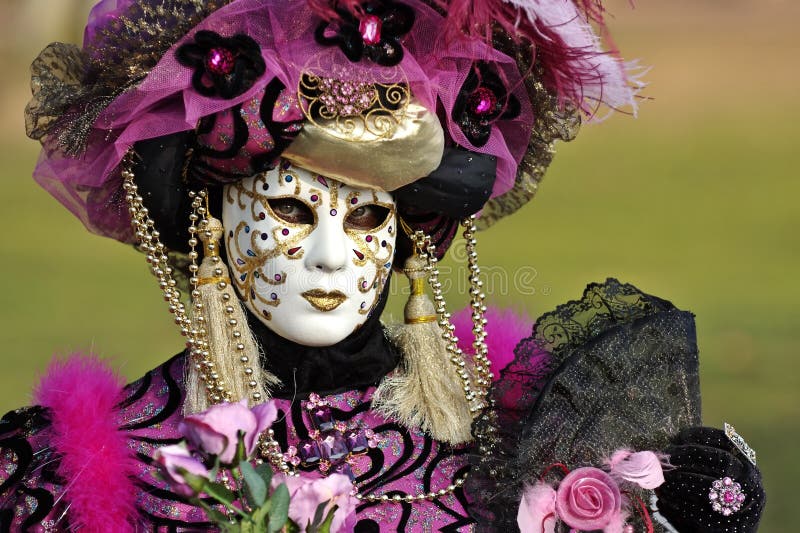Venetian mask and costumes stock image. Image of costume - 4664967