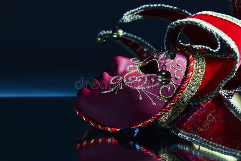 Venetian mask with bells royalty free stock images