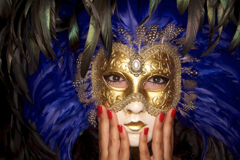 Venetian Mask with nail beauty