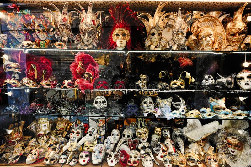 Masks in Store Display in Venice, Italy Editorial Photo