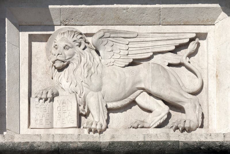 Venetian winged lion, bergamo, Italy stock photo Venetian winged lion, bergamo, Italy stock photo