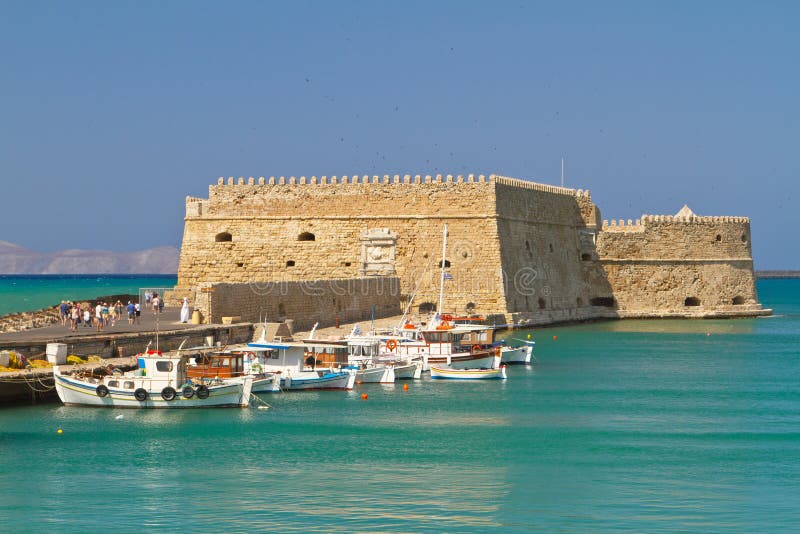 Venetianische Festung Koules in Heraklion lizenzfreie stockfotos Venetianische Festung Koules in Heraklion lizenzfreie stockfotos
