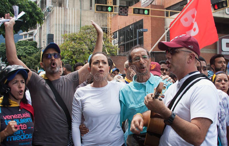 Venezuelansk oppositionsledare Maria Corina Machado arkivbild