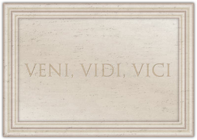 Veni Vidi Vici Poster Citação Latim Tradução Vim Conquistei Citação imagem  vetorial de Simeon.VD© 396209982